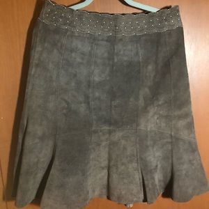 CAbi Brown Suede Skirt. Sz.6